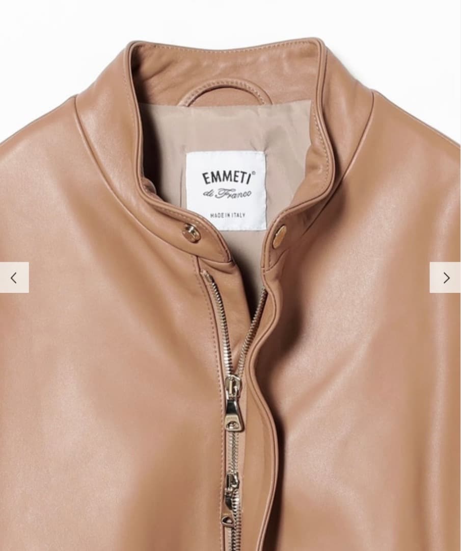 EMMETI レザージャケット　キャメル色