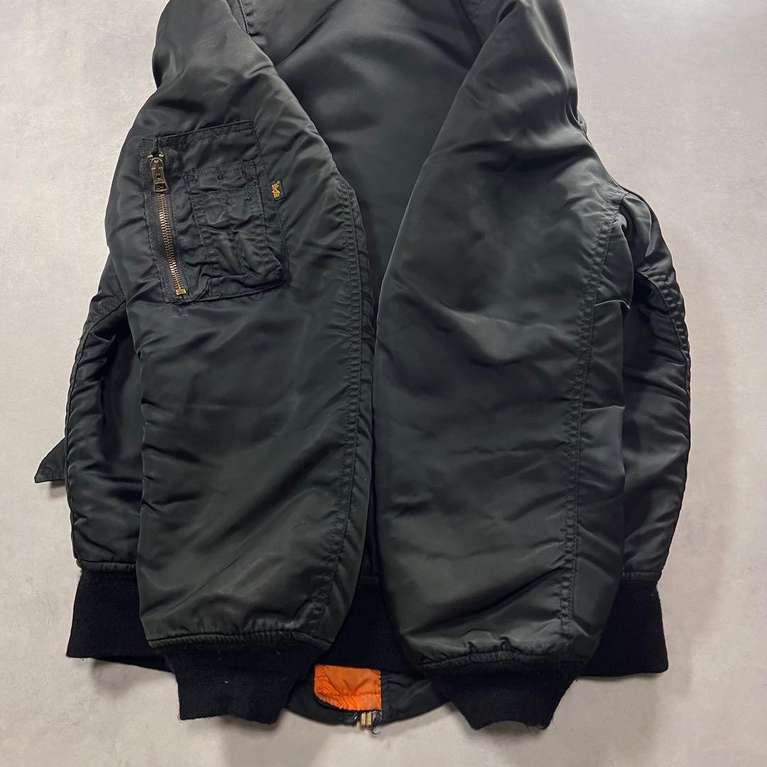 ◎80s アルファインダストリーズ MA-1 usa 旧黒タグ S 90s