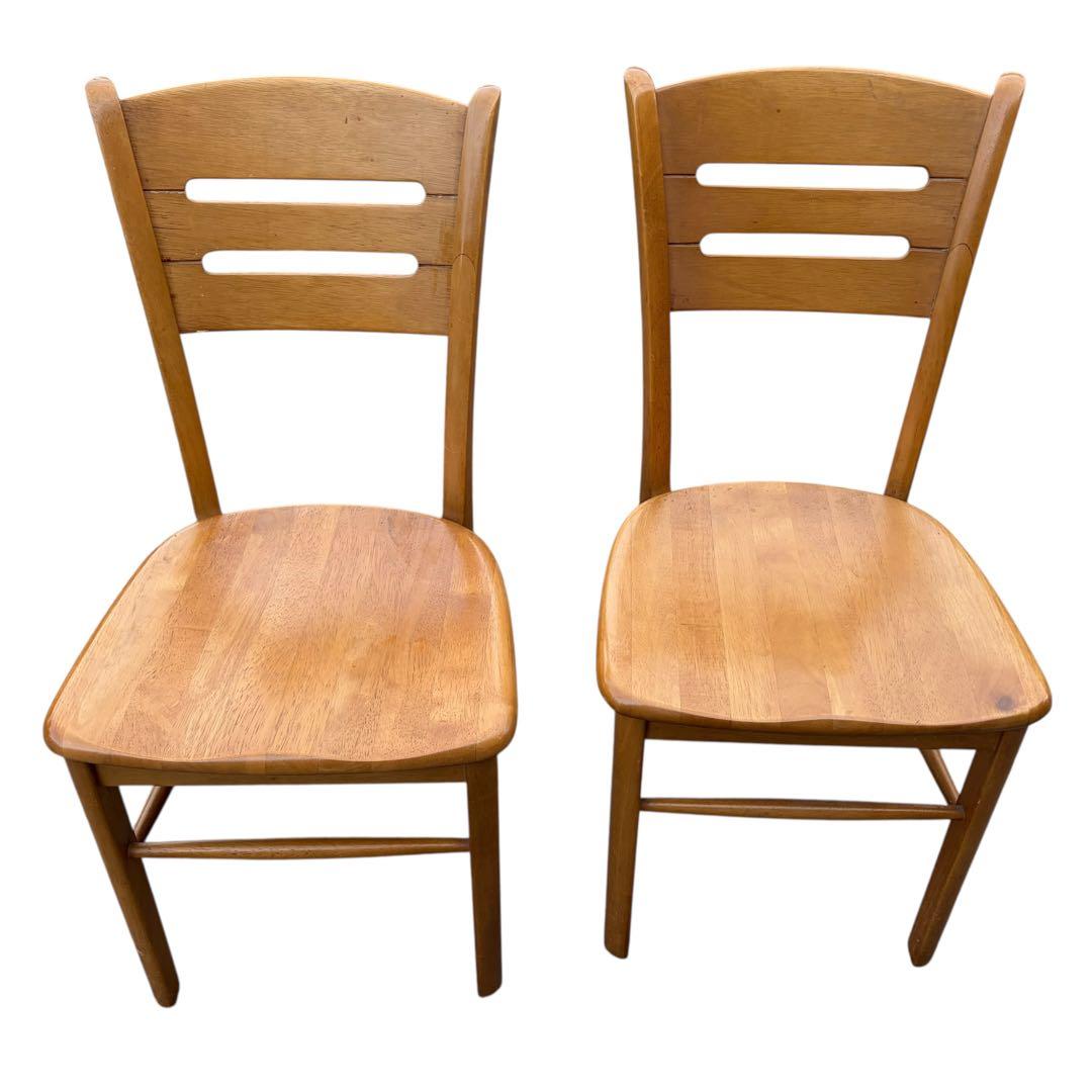 【希少】マルニ木工 ダイニングチェア 2脚セット 木製 椅子 北欧風 ナチュラル