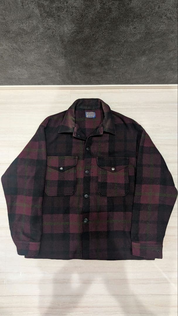 1960年代 Pendleton ウール CPOジャケット チェックシャツ　L