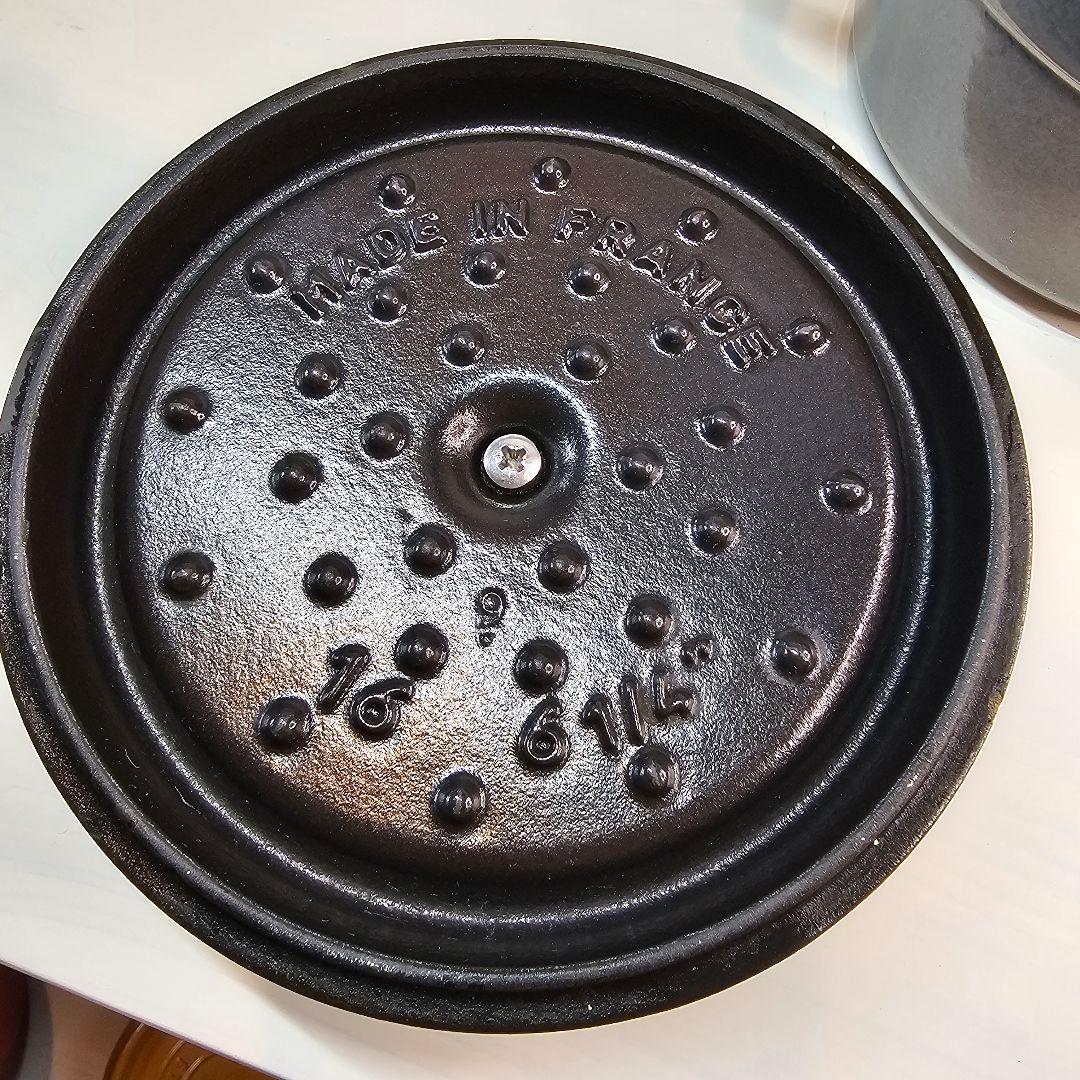 Staub ストウブ 両手鍋 16cm グレー 鋳鉄