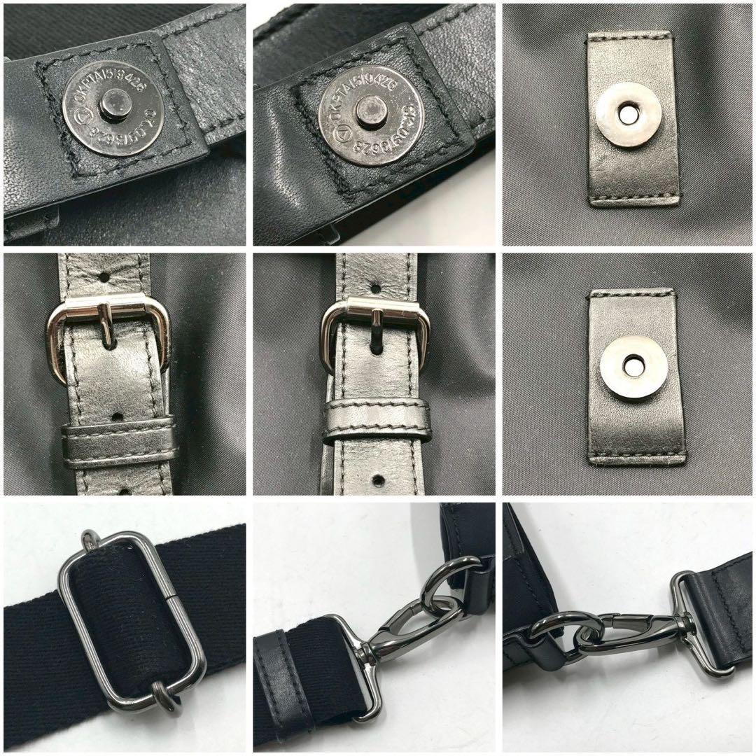 未使用級/A4収納可能✨バーバリーブラックレーベル トートバッグ レザー 黒