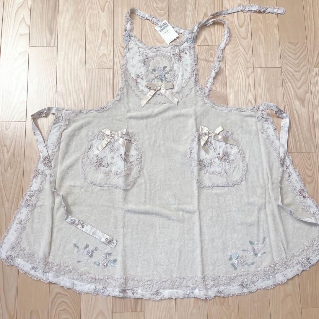 【新品未使用】Akiakane アキアカネ　さえら　エプロン　ベージュ