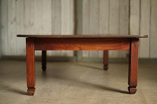 古い木製無垢材のテーブル　ちゃぶ台　座卓　古家具