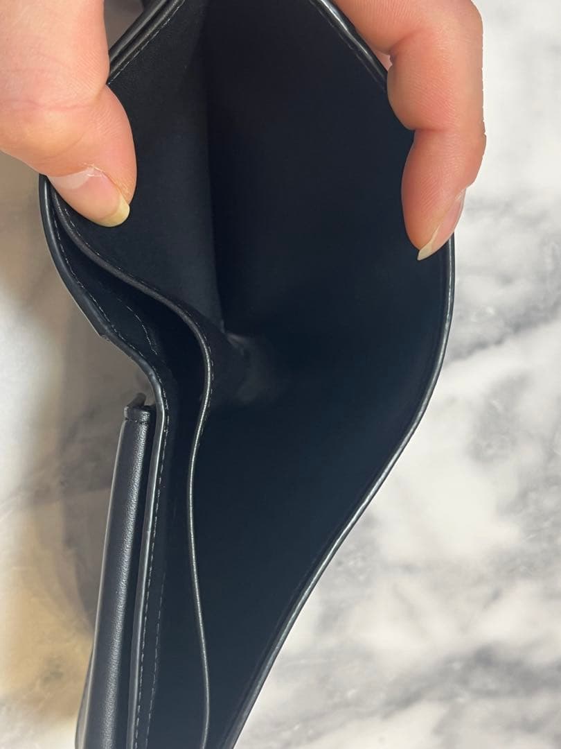 ロエベ 折り財布 パズル アナグラム ロゴ ブラック バイフォールド