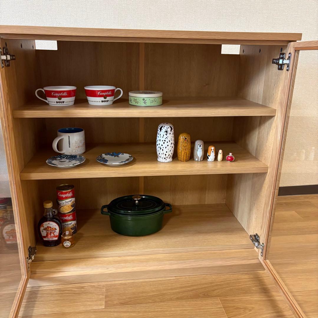 【無印良品】木製キャビネット　ガラス扉