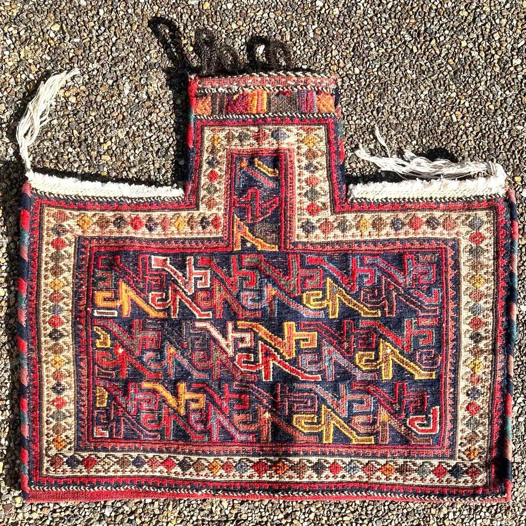 アンティーク キリム/スマック織 アフシャール族の塩袋 手織り トライバルラグ