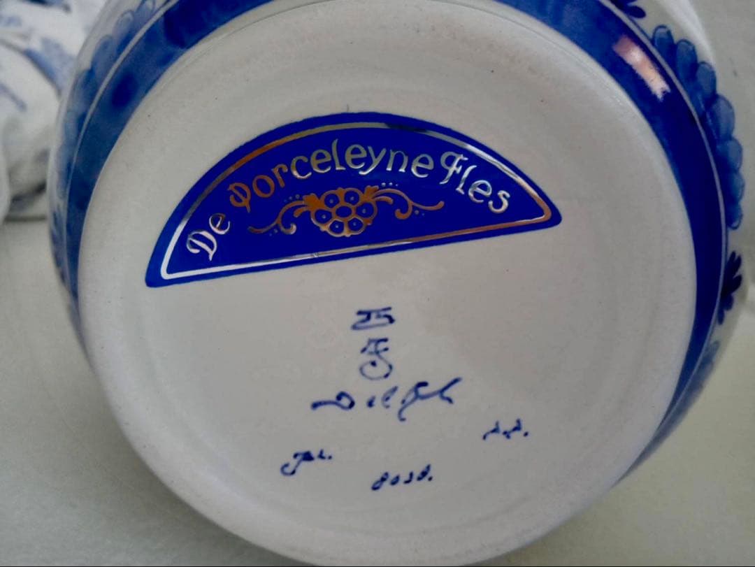 デルフト オランダ　壺　花瓶　美品