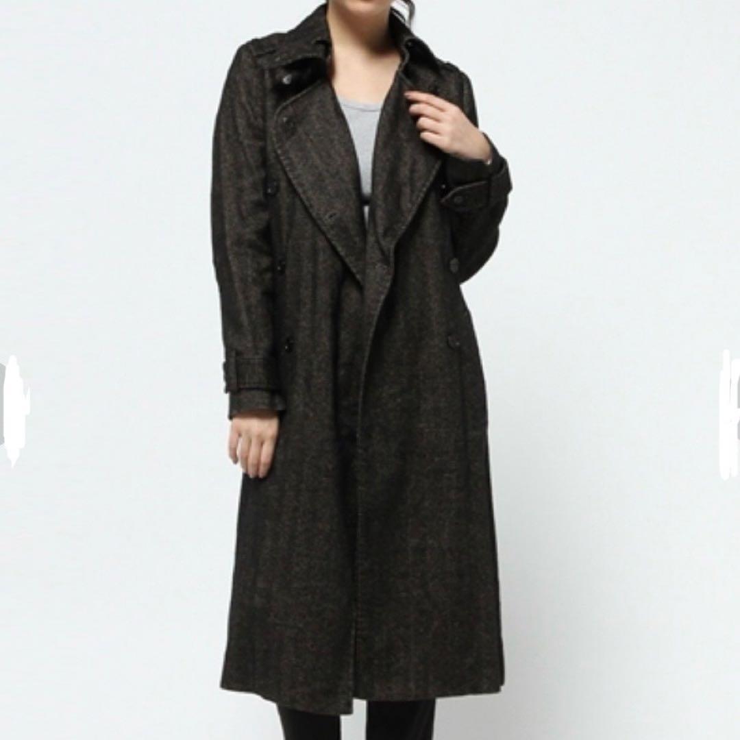 ISABEL MARANT ETOILE ロングコート　ヘリンボーン　麻　毛　S