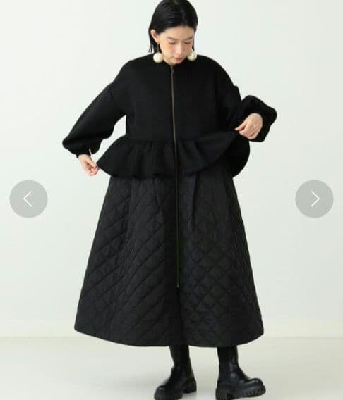 【✨新品タグ付き✨】CAROLINA GLASER◎キルティング フリルコート