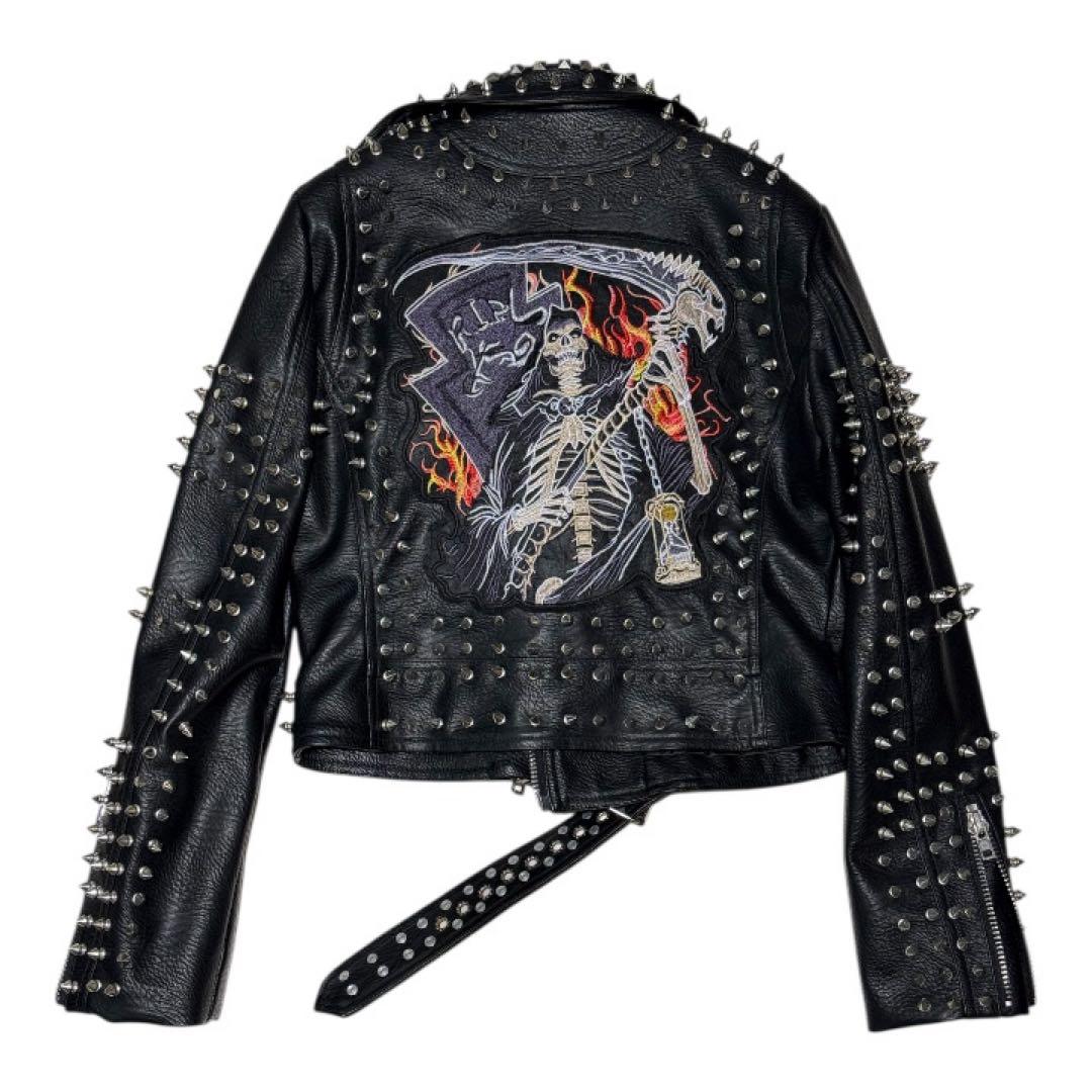 スタッズ ライダース ジャケット ダブル パンク ロック