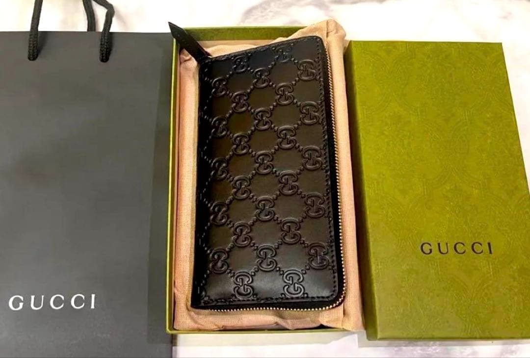 【⭐︎一粒万倍日☆】GUCCI 長財布　正規品 レザー 財布　プレゼント