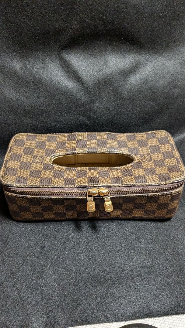 ダミエ柄 ティッシュボックス