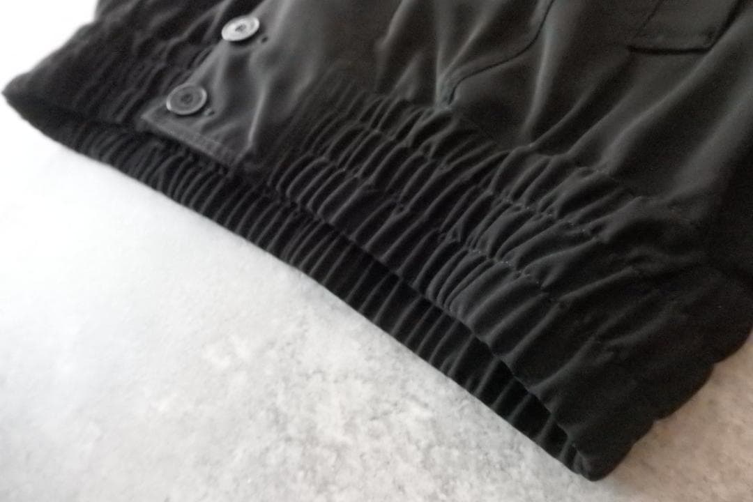 BLACK PIA 日本製 ショート丈 ブルゾン 刺繍ロゴ ブラック M