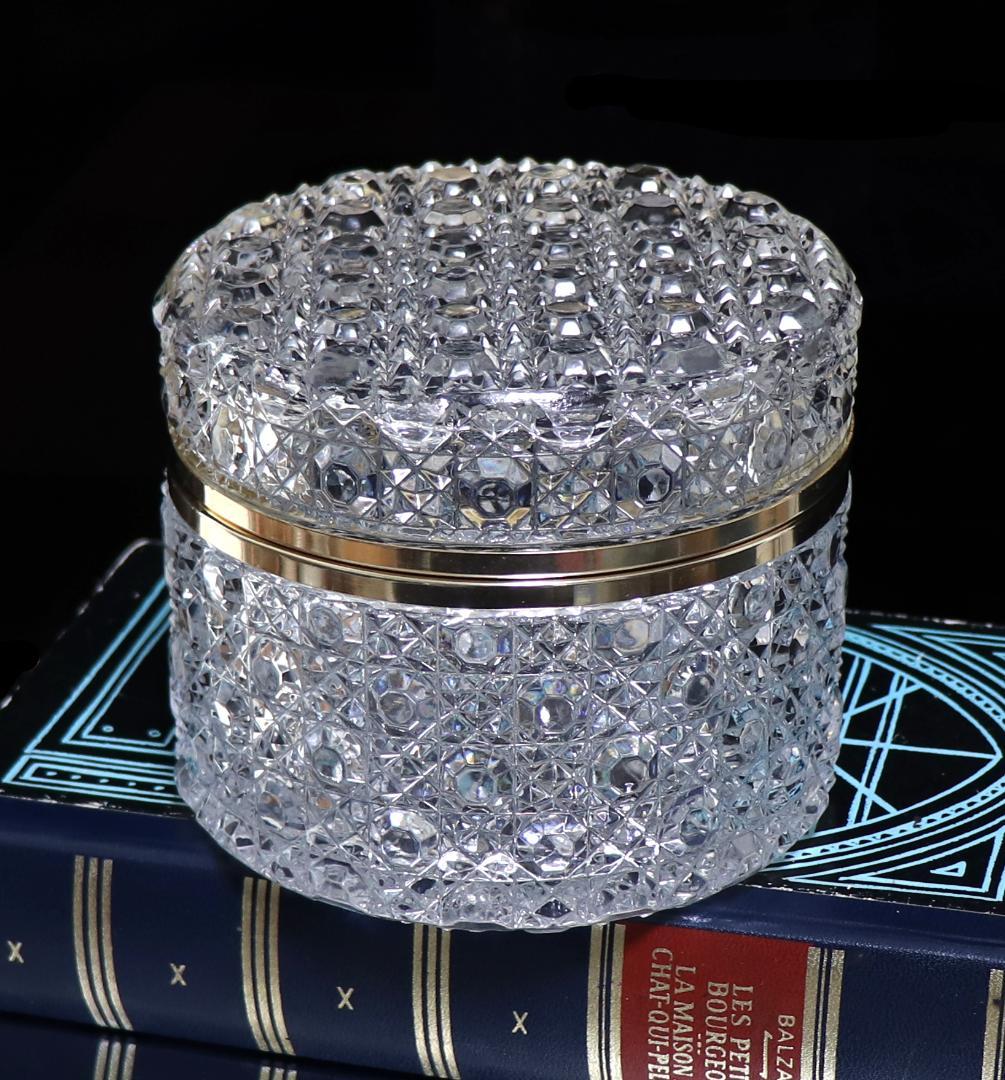 オールド・バカラ レア型 1.1kg 大型 ディアマン・ピエーリー 丸型 宝石箱