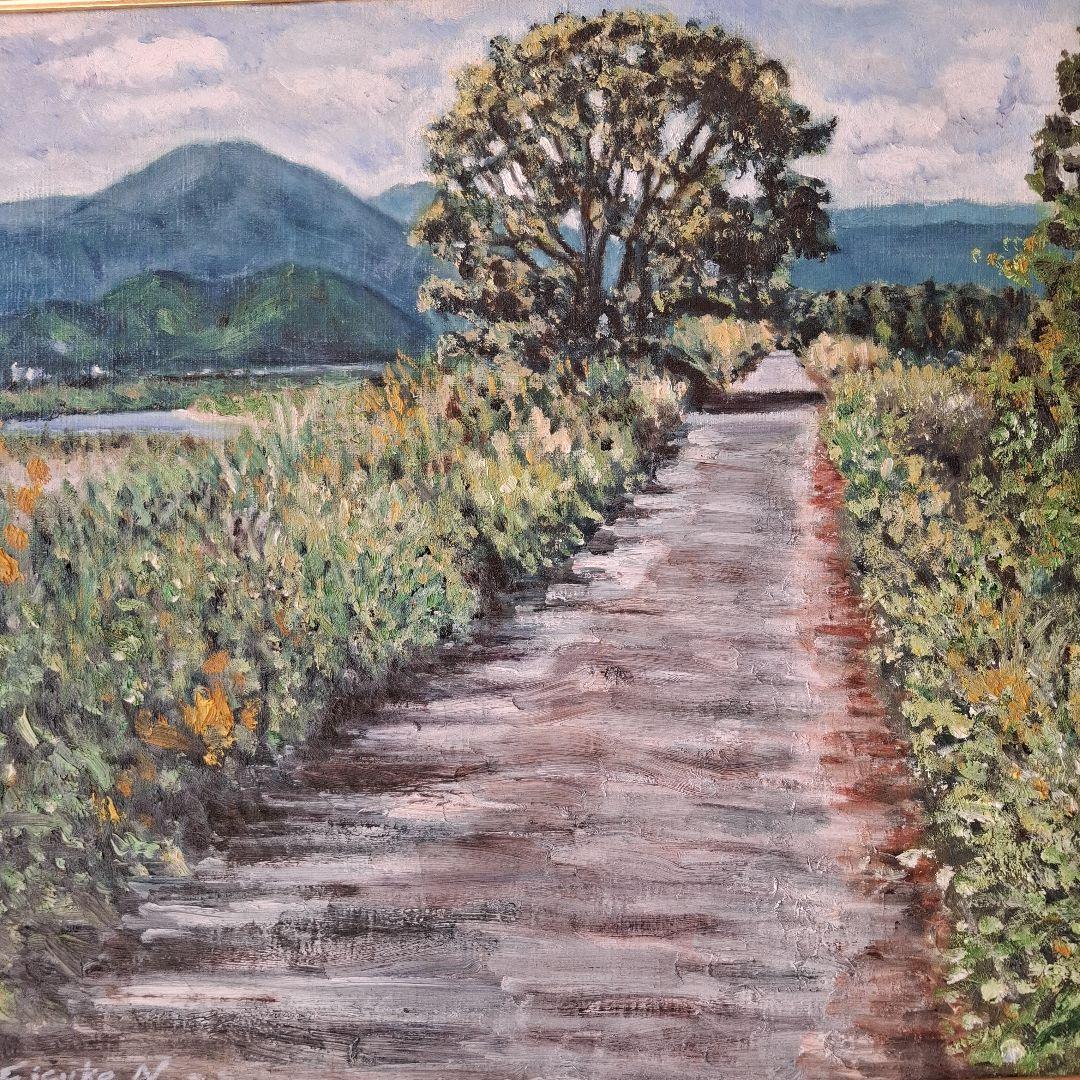 アート　油絵　【道】 P 10号