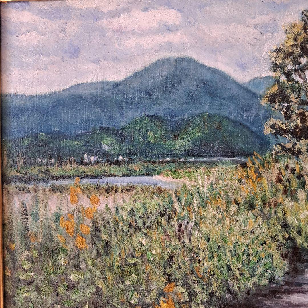 アート　油絵　【道】 P 10号