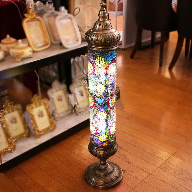 シリンダーランプ モザイクランプ トルコランプ フロアスタンド 143-075