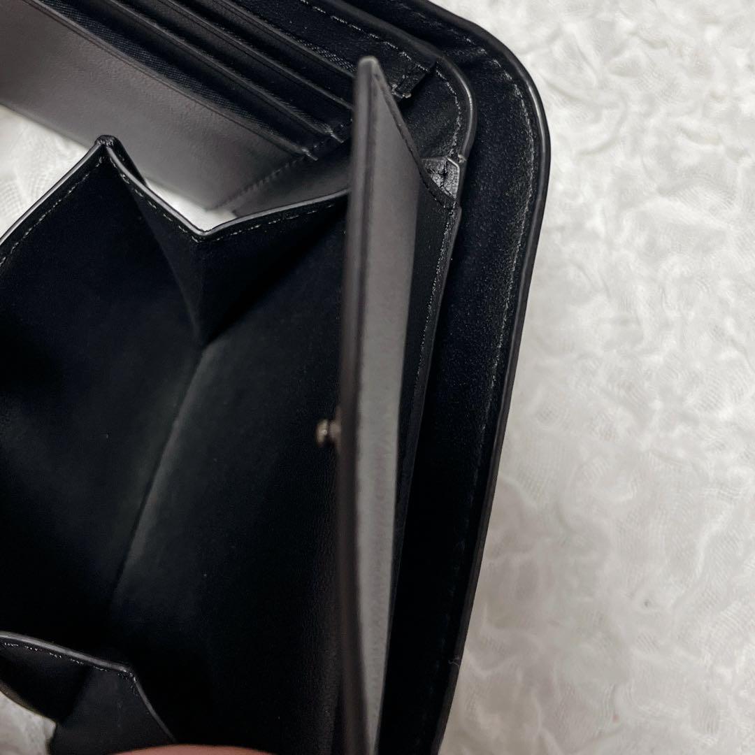 未使用級✨コーチ　シグネチャー　二つ折り財布　レザー　グレー　コンパクト　小銭