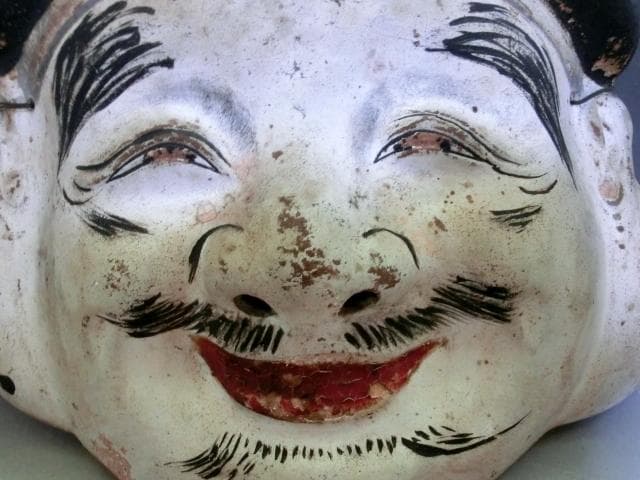 壁掛け■大国様 古い土物 七福神 土人形 大黒さん レリーフ 焼物 時代 骨董■