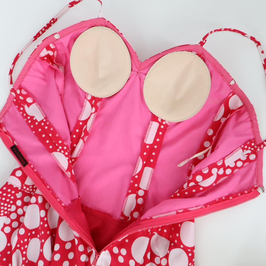 【美品 フラメンコ衣装】鮮やかピンク×水玉 アトリエ貴美恵 ドレス ボレロ