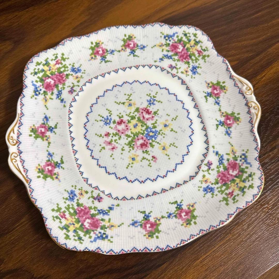 ロイヤルアルバート　プチポワン　プレート　スクエア　24cm