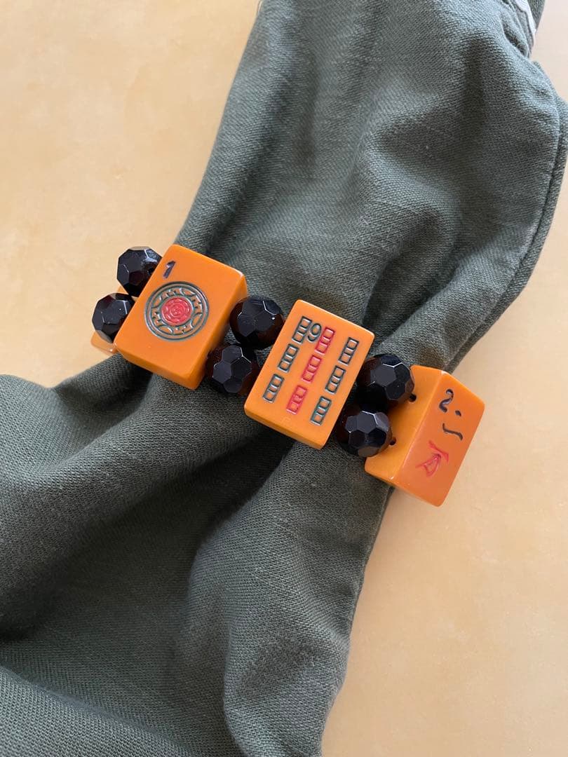 ヴィンテージ/ベークライト/麻雀牌ブレスレット