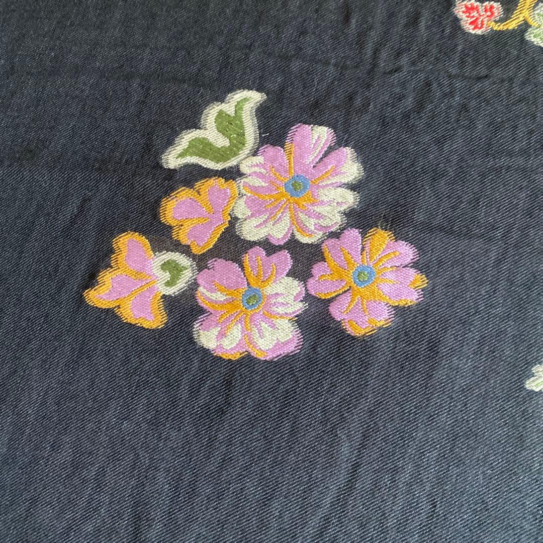 ETRO エトロ 刺繍入り 大判 ストール 花モチーフ イタリア製