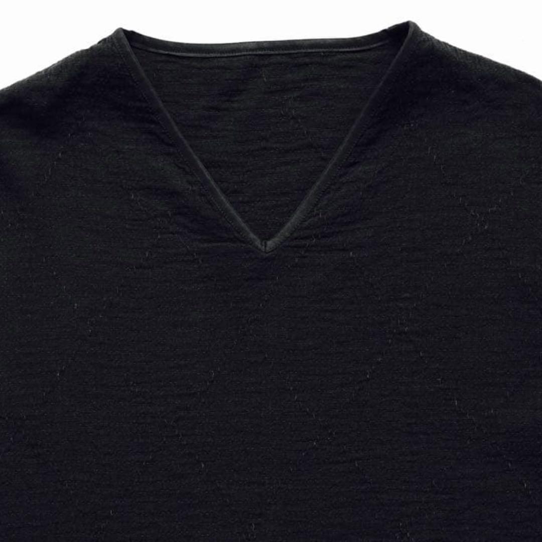 値下げ不可　SASHIKO STRETCH V-NECK LONG SLEEVE