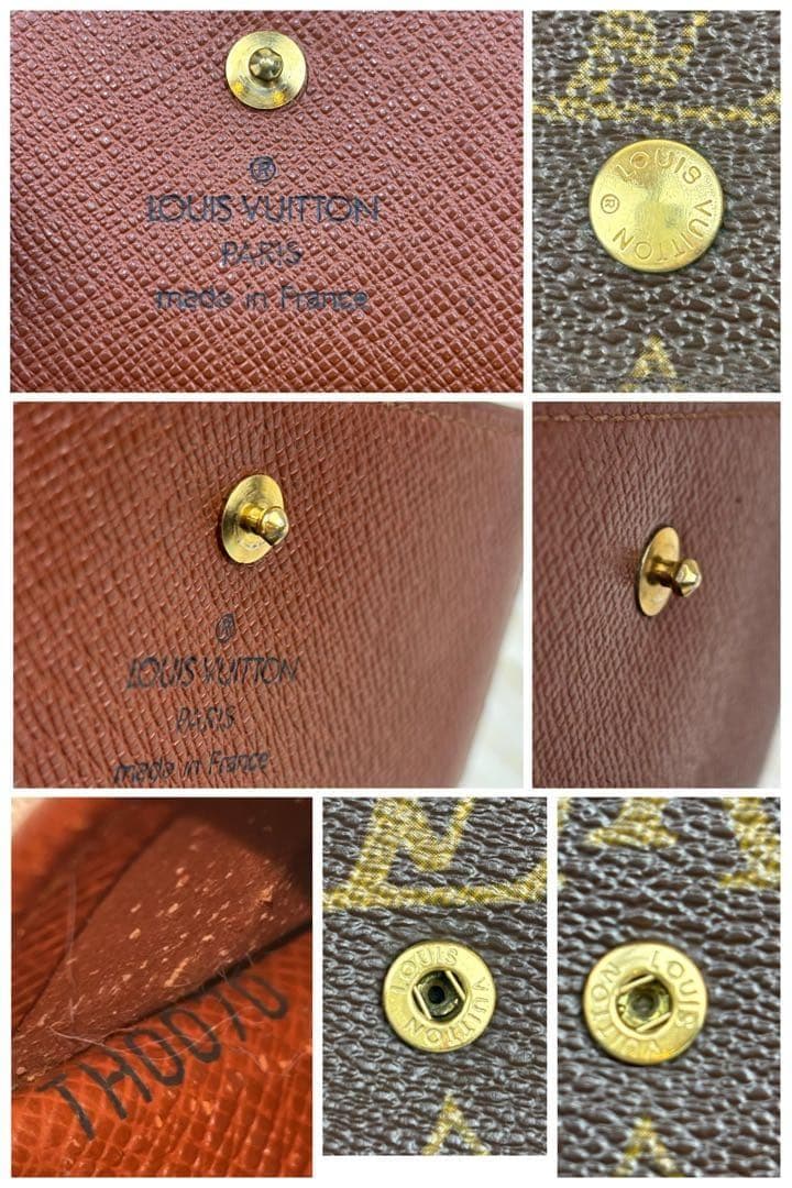 ルイヴィトン モノグラム Wホック 三つ折り 財布