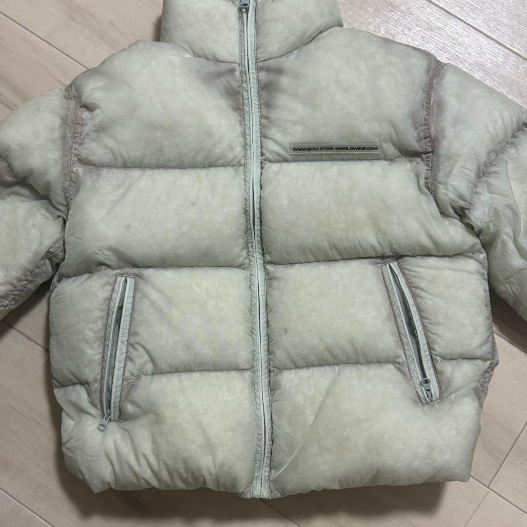 sculptor 韓国 グリーン ダウンジャケット ファスナー付き