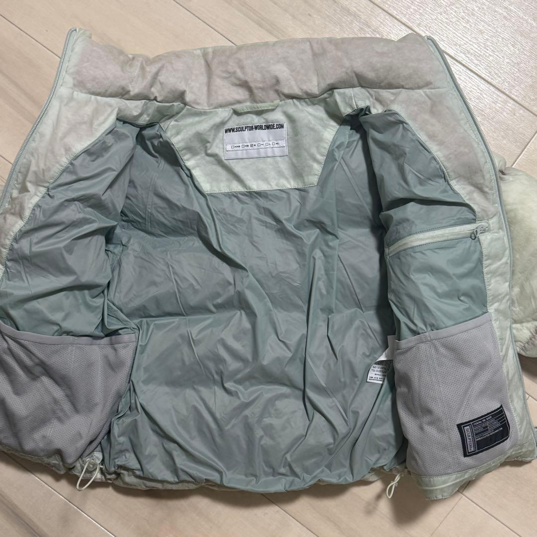 sculptor 韓国 グリーン ダウンジャケット ファスナー付き