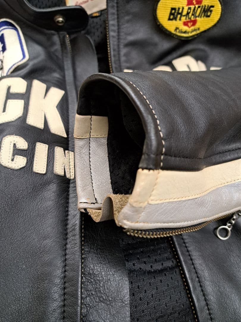 KADOYA BLACKHORSE ワッペン ライディングレザージャケット