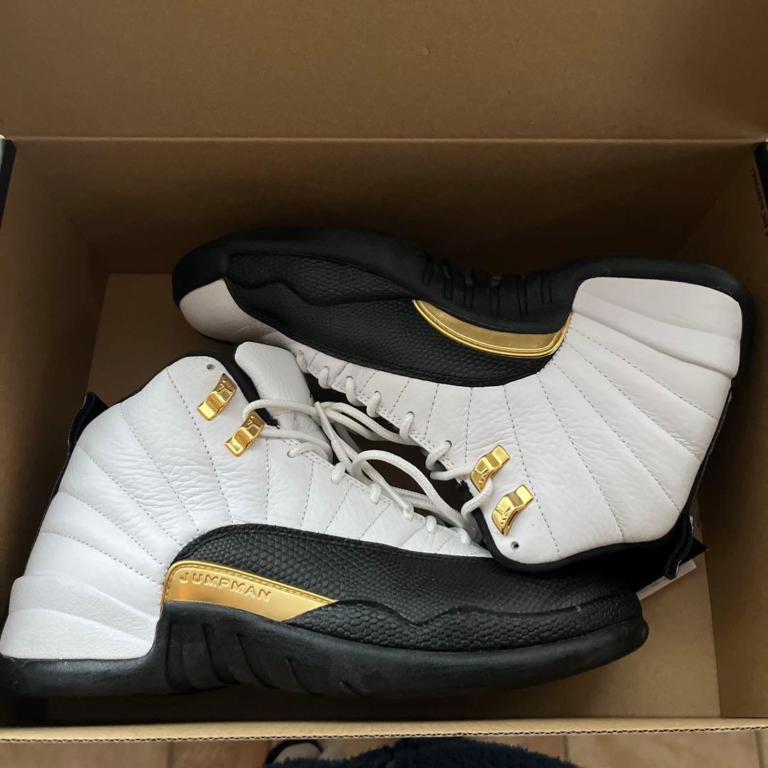 Air Jordan 12 Retro ホワイト/ブラック/ゴールド 7.5