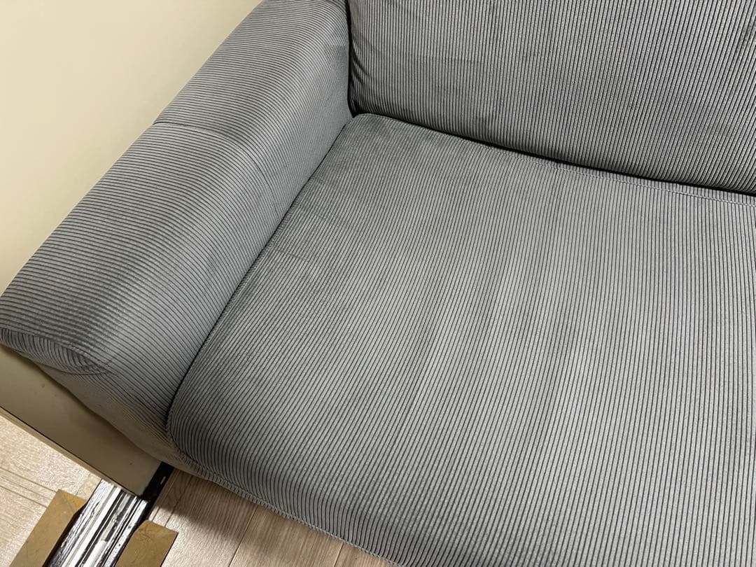 【引き取り限定】ニトリ2.5人用布張りワイドソファ　川崎市