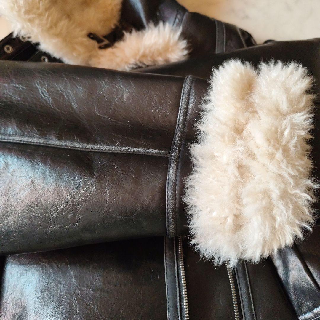 MURUA ファー付き黒ジャケット サイズF