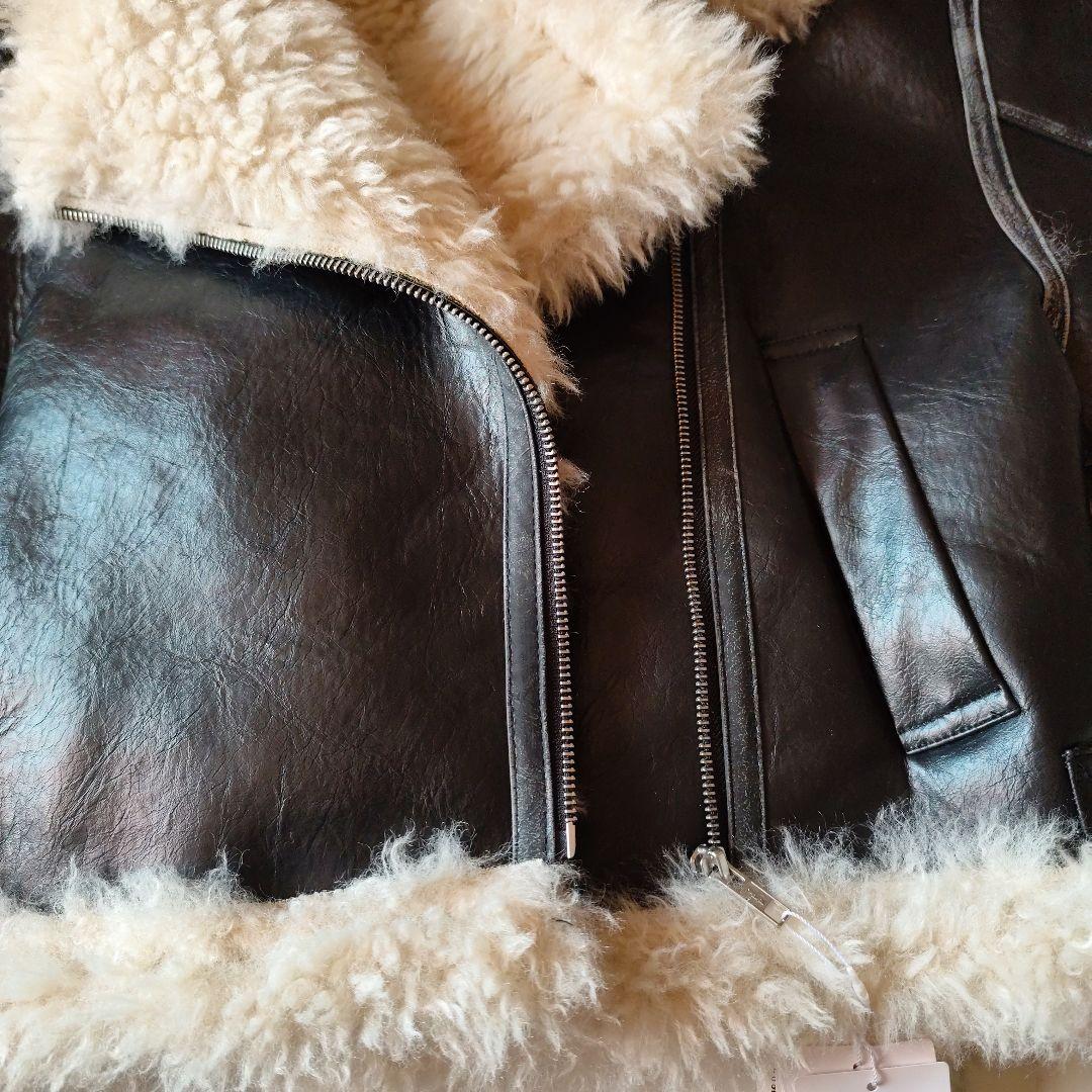 MURUA ファー付き黒ジャケット サイズF