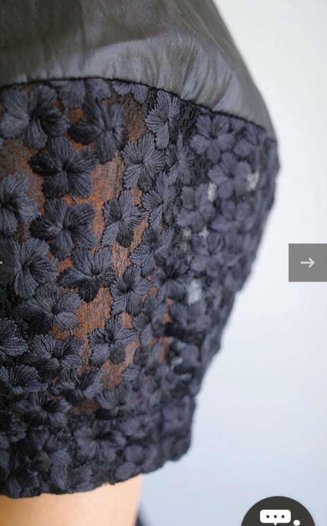 トップス eLLa lantern flower race blouse (black)