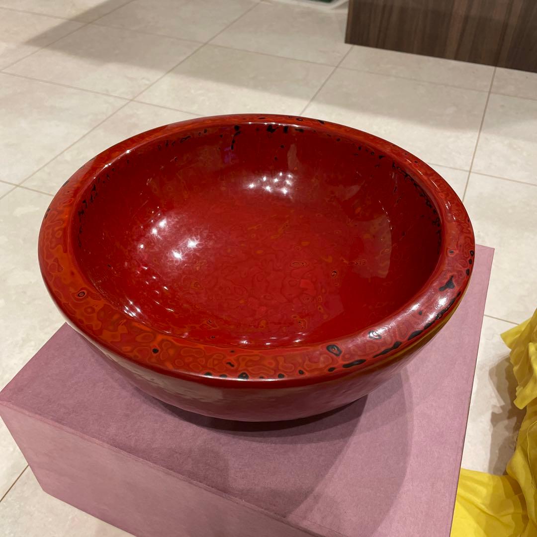 会津塗り　乾漆鉢　大型