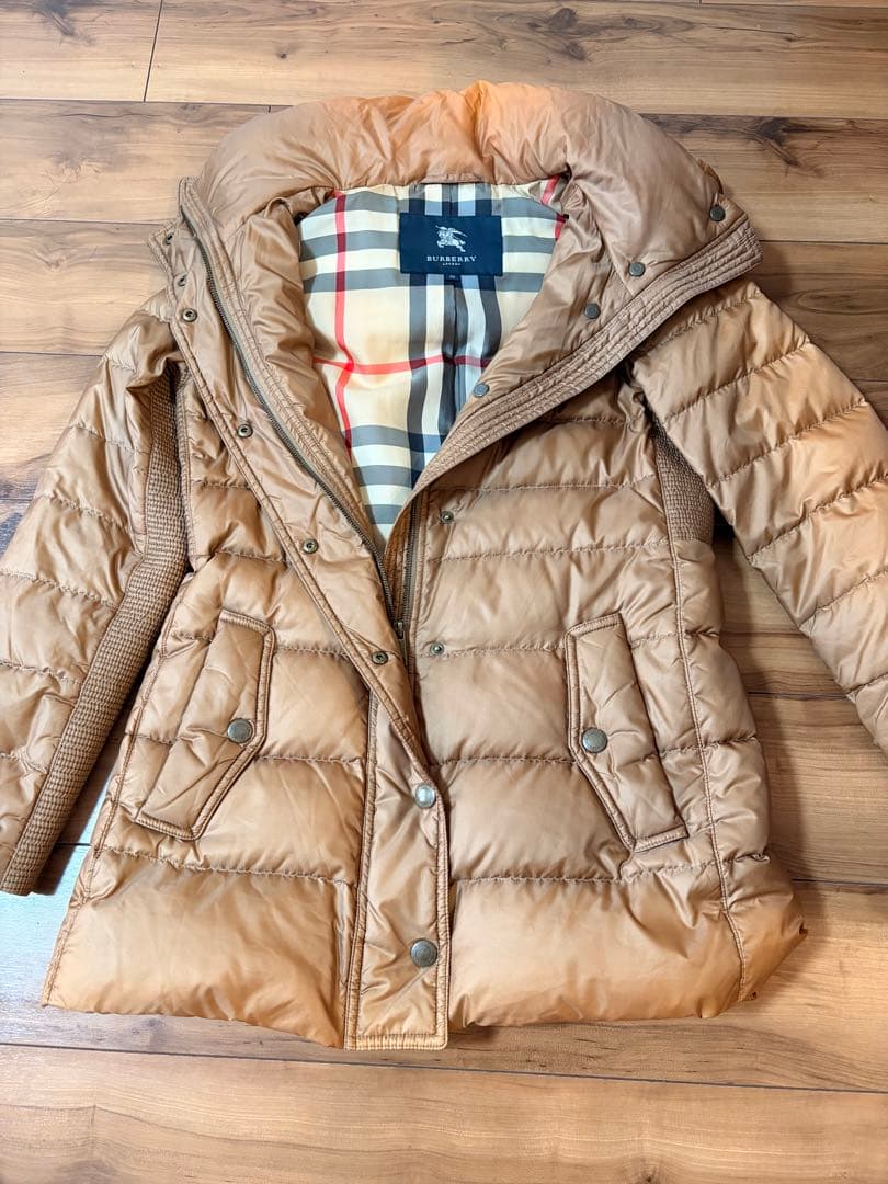 BURBERRY バーバリーダウンコート 38 フード取り外し可