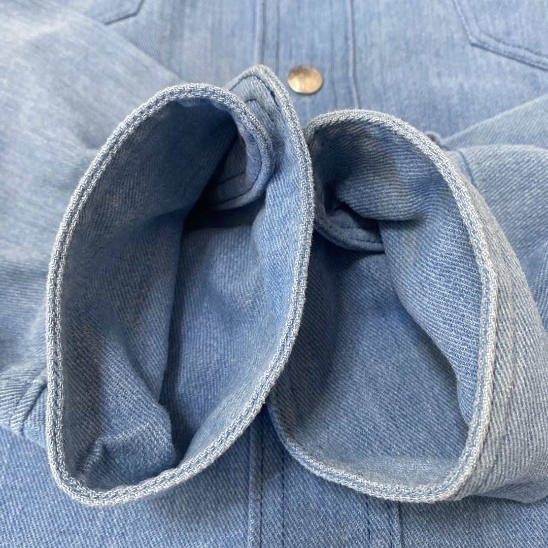 70’s BIG YANK デニムシャツ　ジャケット　コットンポリ　ヴィンテージ