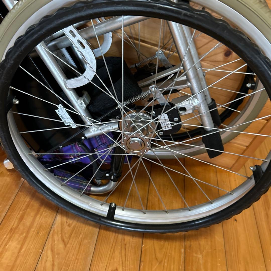 カワムラサイクル 介助用車椅子 自走式 折りたたみ式 介護 チェック柄