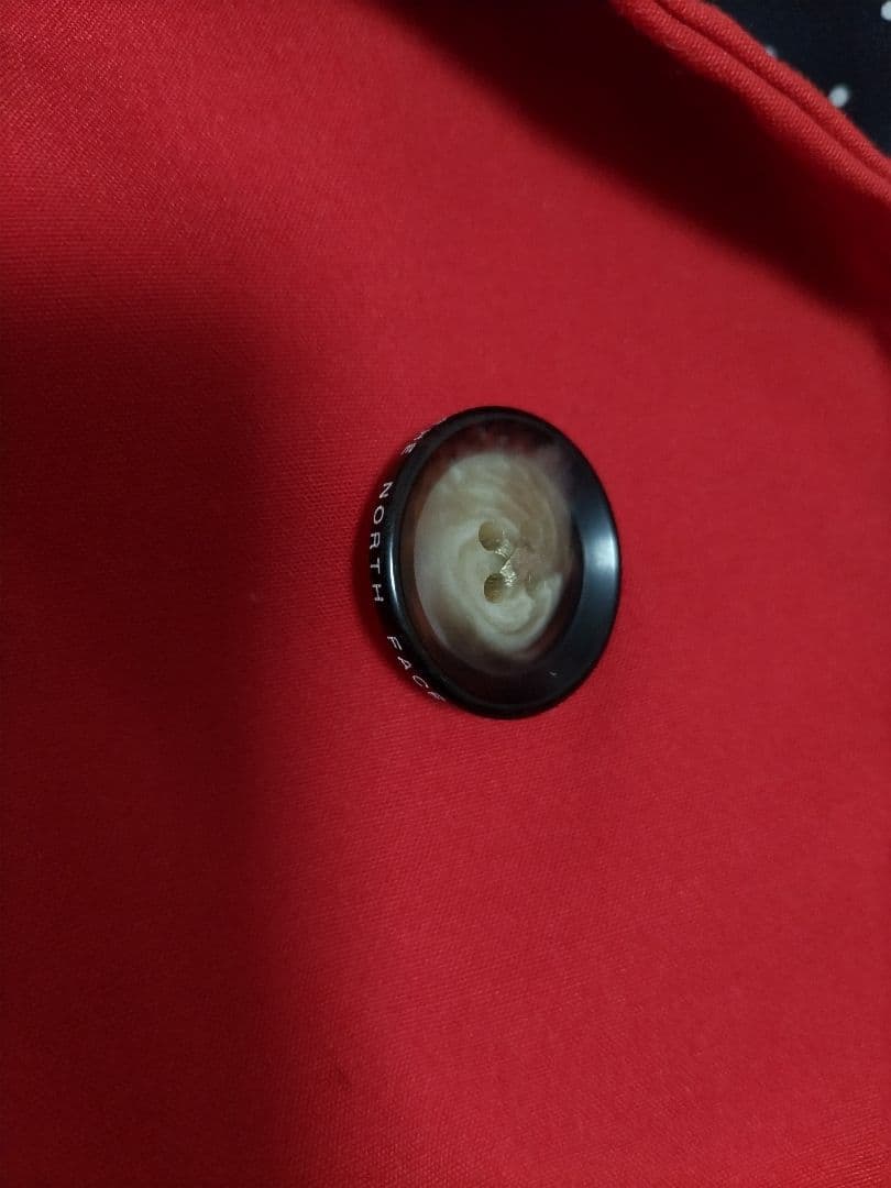 美品　ノースフェイス　パープルレーベル　ステンカラーコート　赤　ドット柄