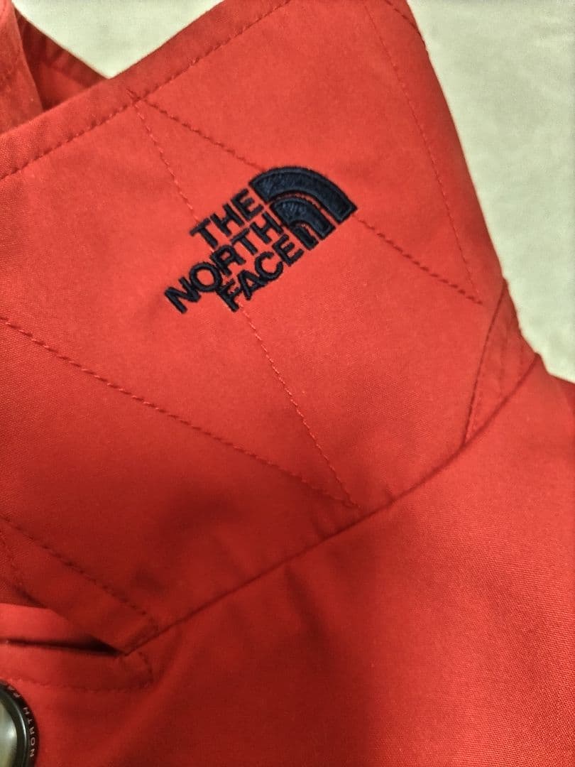 美品　ノースフェイス　パープルレーベル　ステンカラーコート　赤　ドット柄