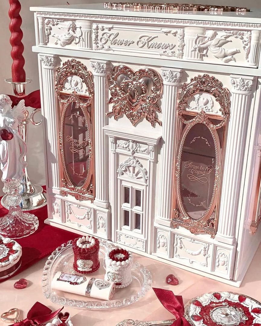 【新品未使用】フラワーノーズ　ストロベリーキューピッド　収納ボックス　小物入れ