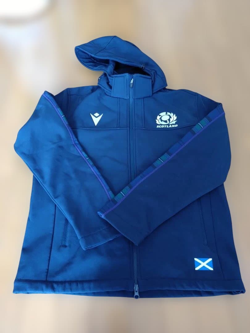 ラグビー　スコットランド代表　ソフトシェルジャケット　マクロン