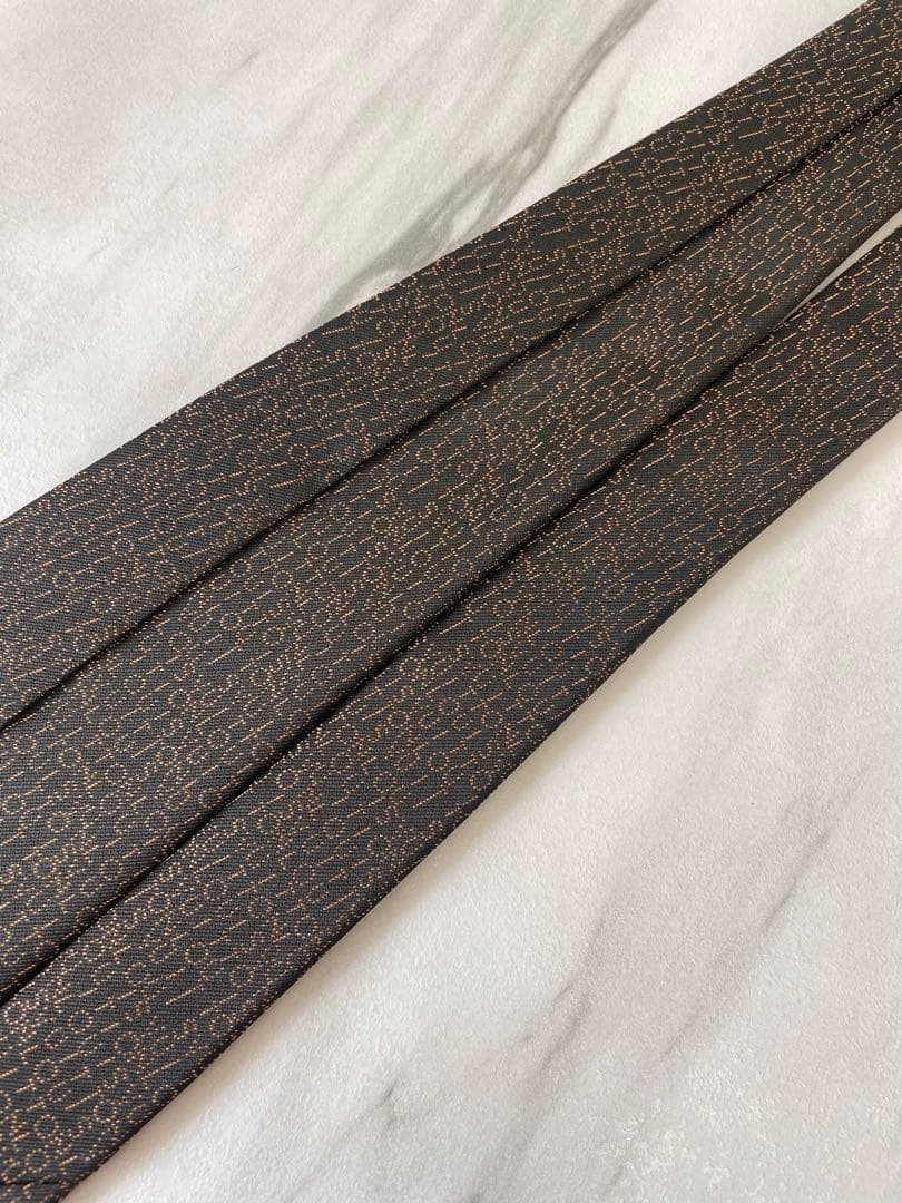 【極美品】ルイヴィトン ネクタイ モノグラム総柄 ブラウン シルク 高級