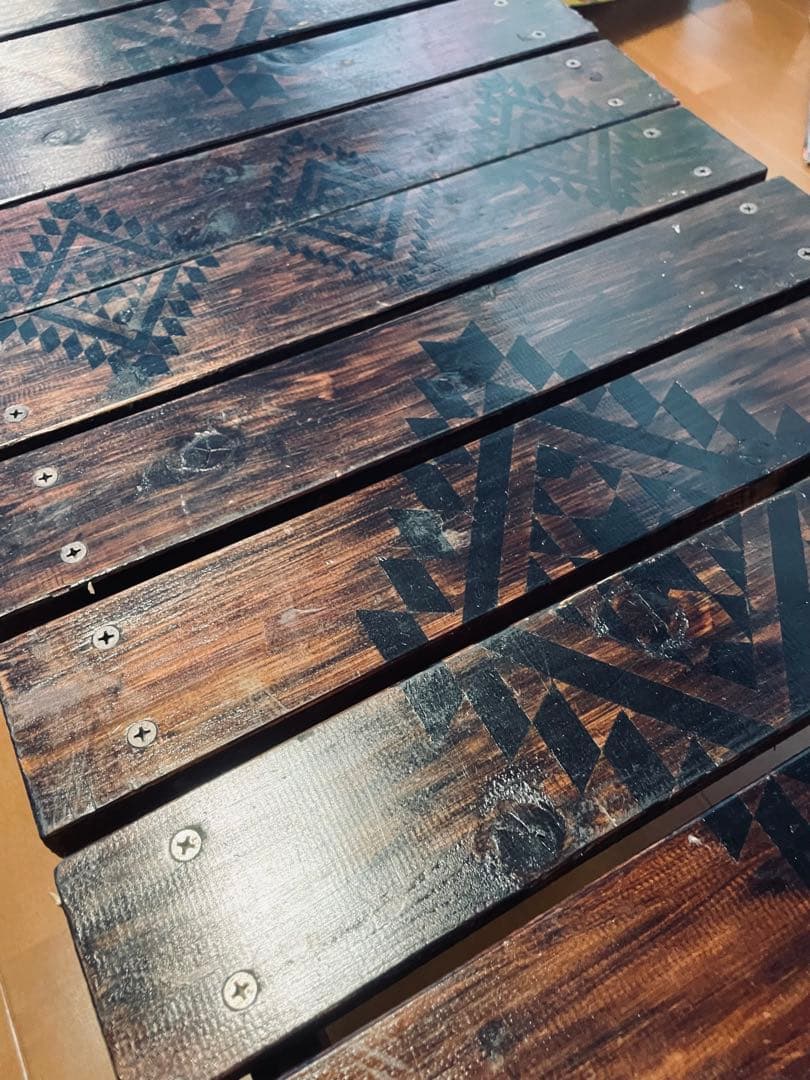 ネイティブ柄テーブル 折りたたみテーブル キャンプテーブル オルテガ