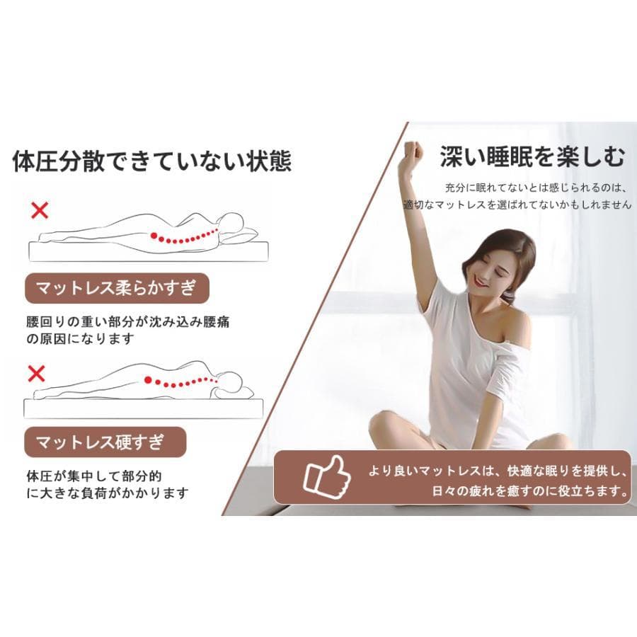 マットレス 三つ折りマットレス 2層高反発 極厚10cm シングル 折りたたみ