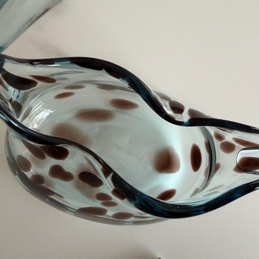 【Sghr スガハラガラス】サック＊サイレントムーン・手作りガラス製花瓶（美品）